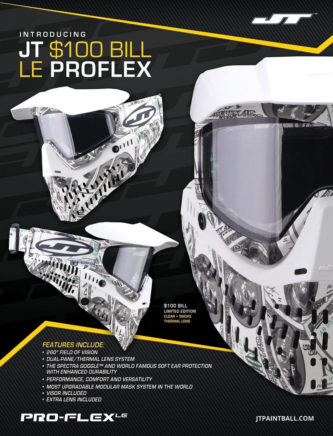 JT Proflex LE 100 Bill Ltd Edition & Free Box of Paintballs Just