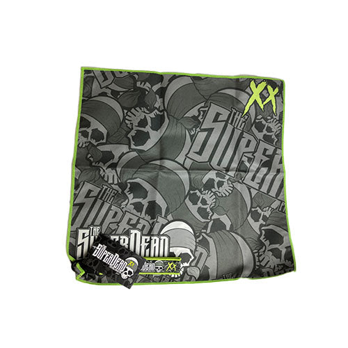 SuperDead Lens Cloth + key chain - Grey Skulls