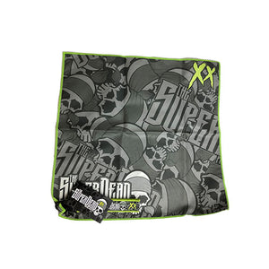 SuperDead Lens Cloth + key chain - Grey Skulls