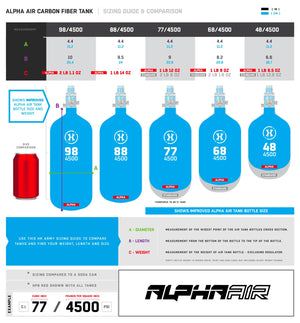 HK Army Alpha Air Tank 48ci 4500psi - Doom Midas