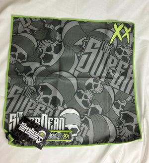 SuperDead Lens Cloth + key chain - Grey Skulls