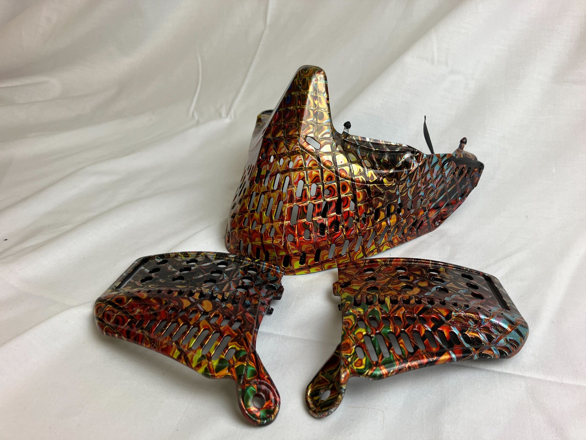 JT Proshield faceplate - 1of1 - Trippy Scales + Free Matching Ears