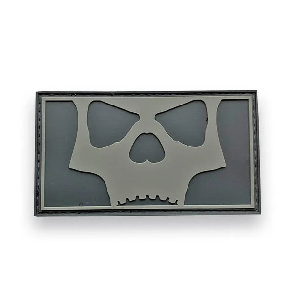 Infamous Icon Skull Full Patch - Grey