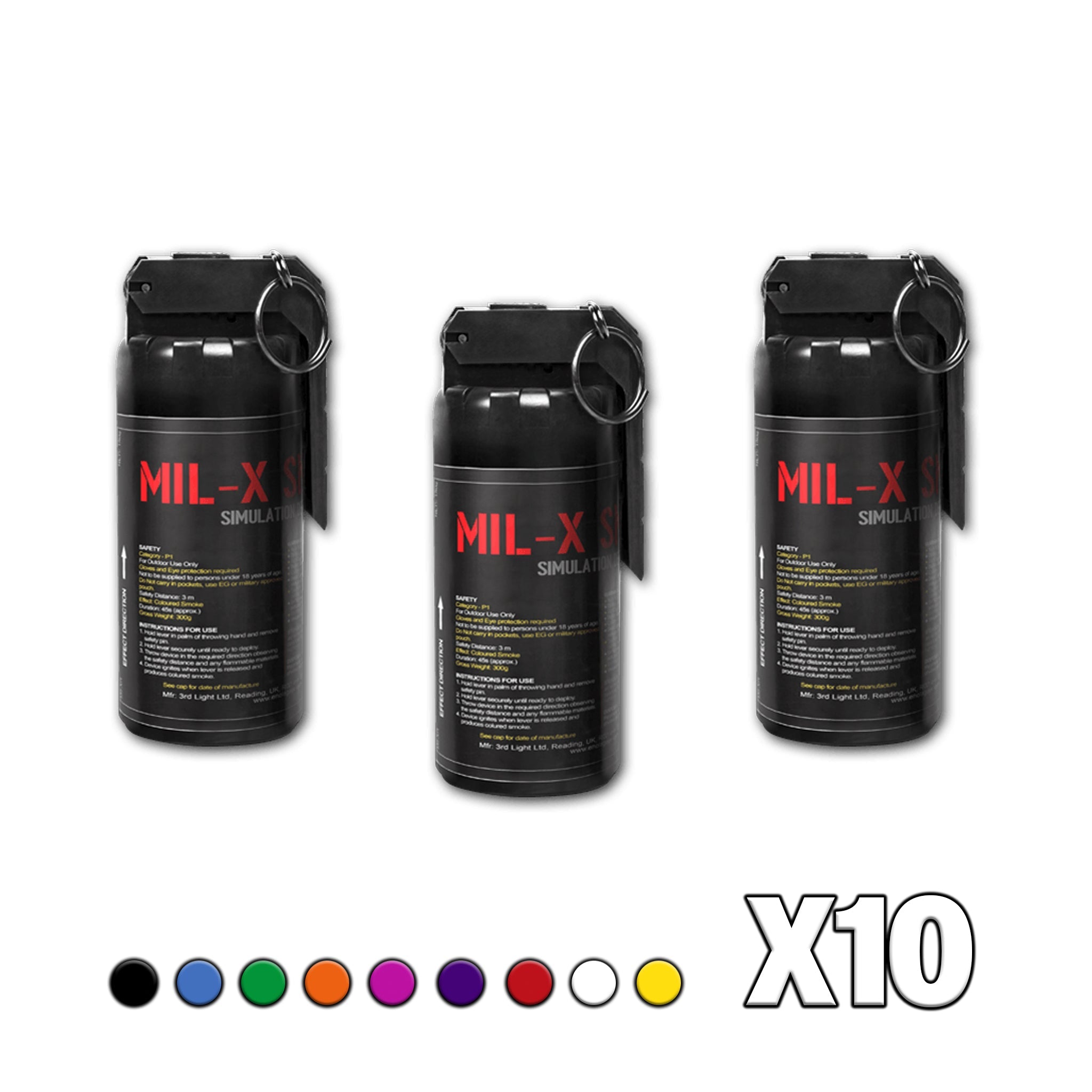 MilX Simulation Smoke Grenades 10 Pack Just Paintball