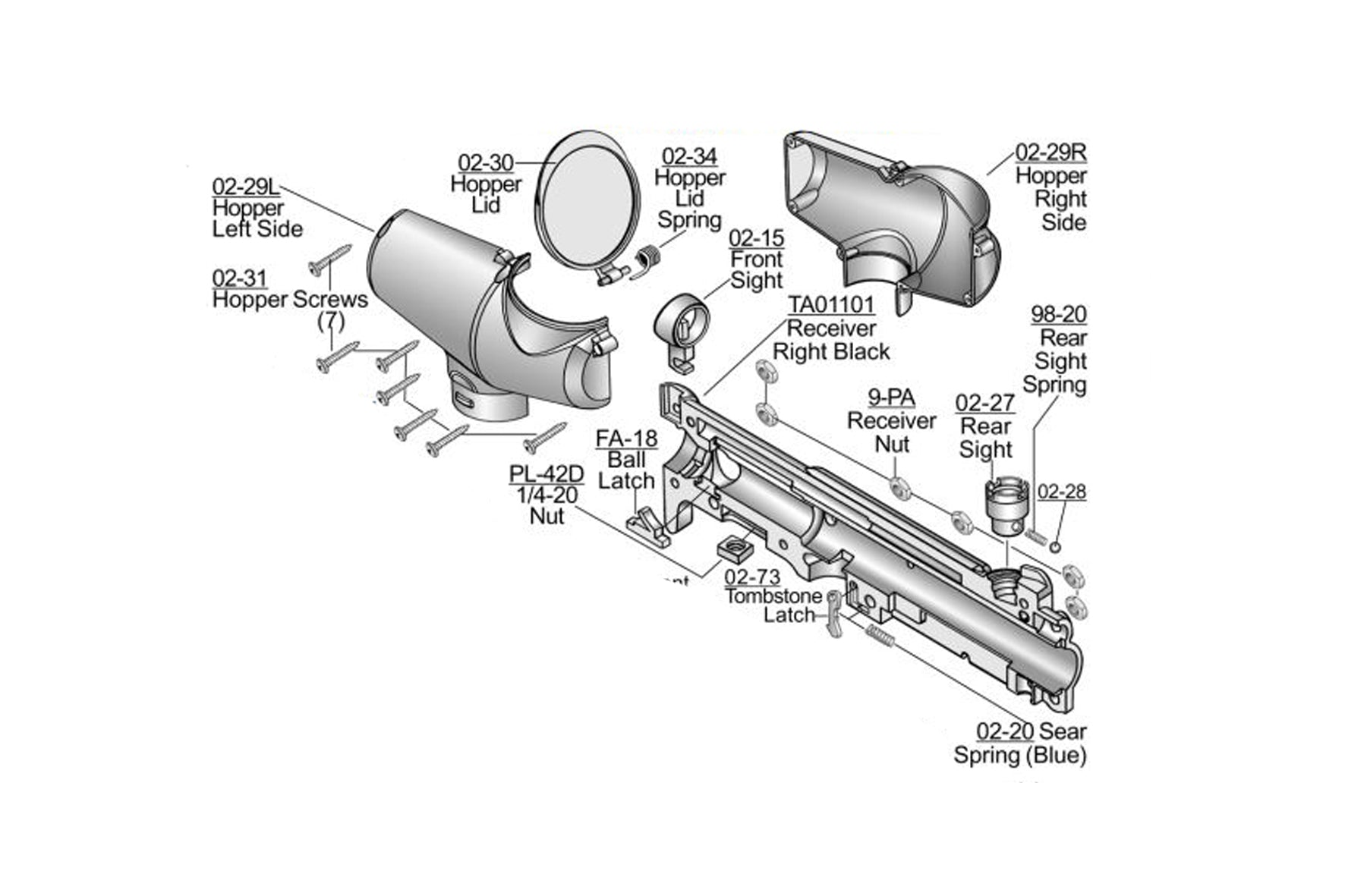 Tippmann A5 Spare Parts